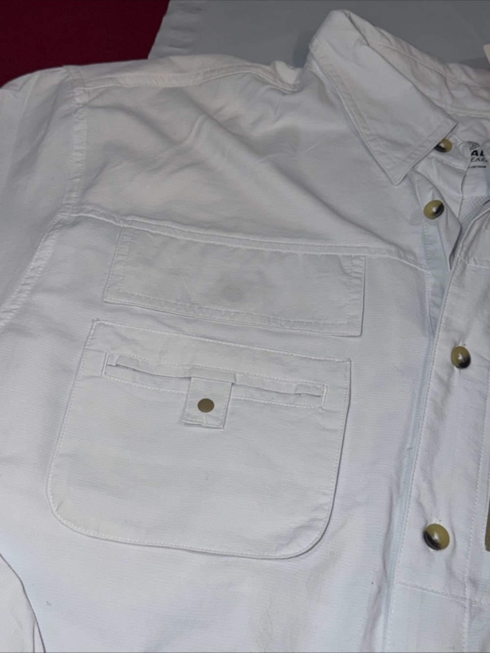 Natural Gear Fishing Shirt Men’s XL NEW white nylon Long Sleeve Vented Utility - Picture 14 of 16